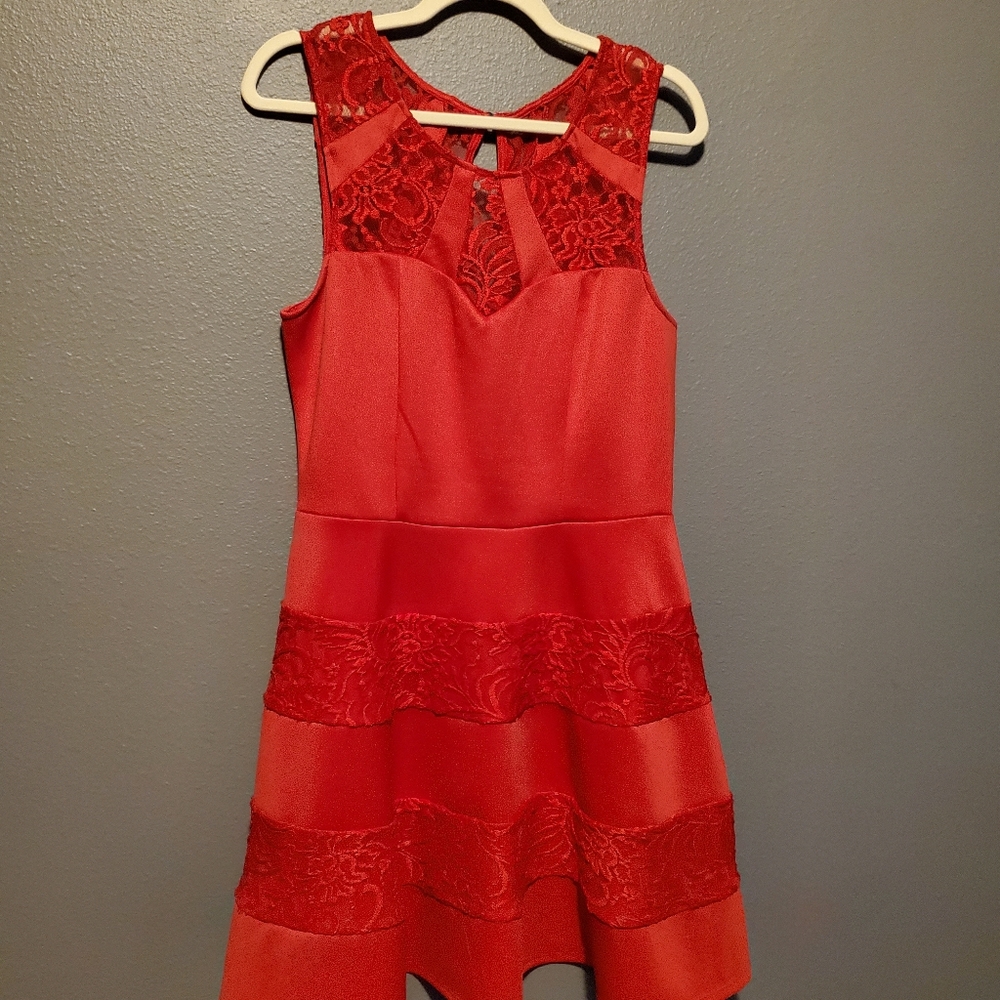 Red cocktail dress